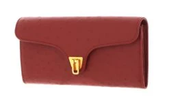 Coccinelle Beat Ostrich Wallet Acero