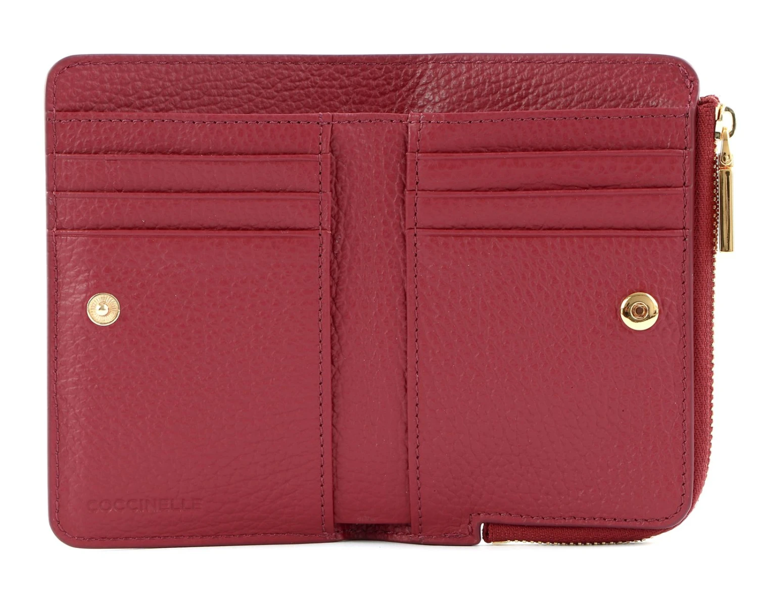 Coccinelle Myrine Wallet Grained Leather Garnet Red 2 Coccinelle Myrine Wallet Grained Leather Garnet Red – Bild 2