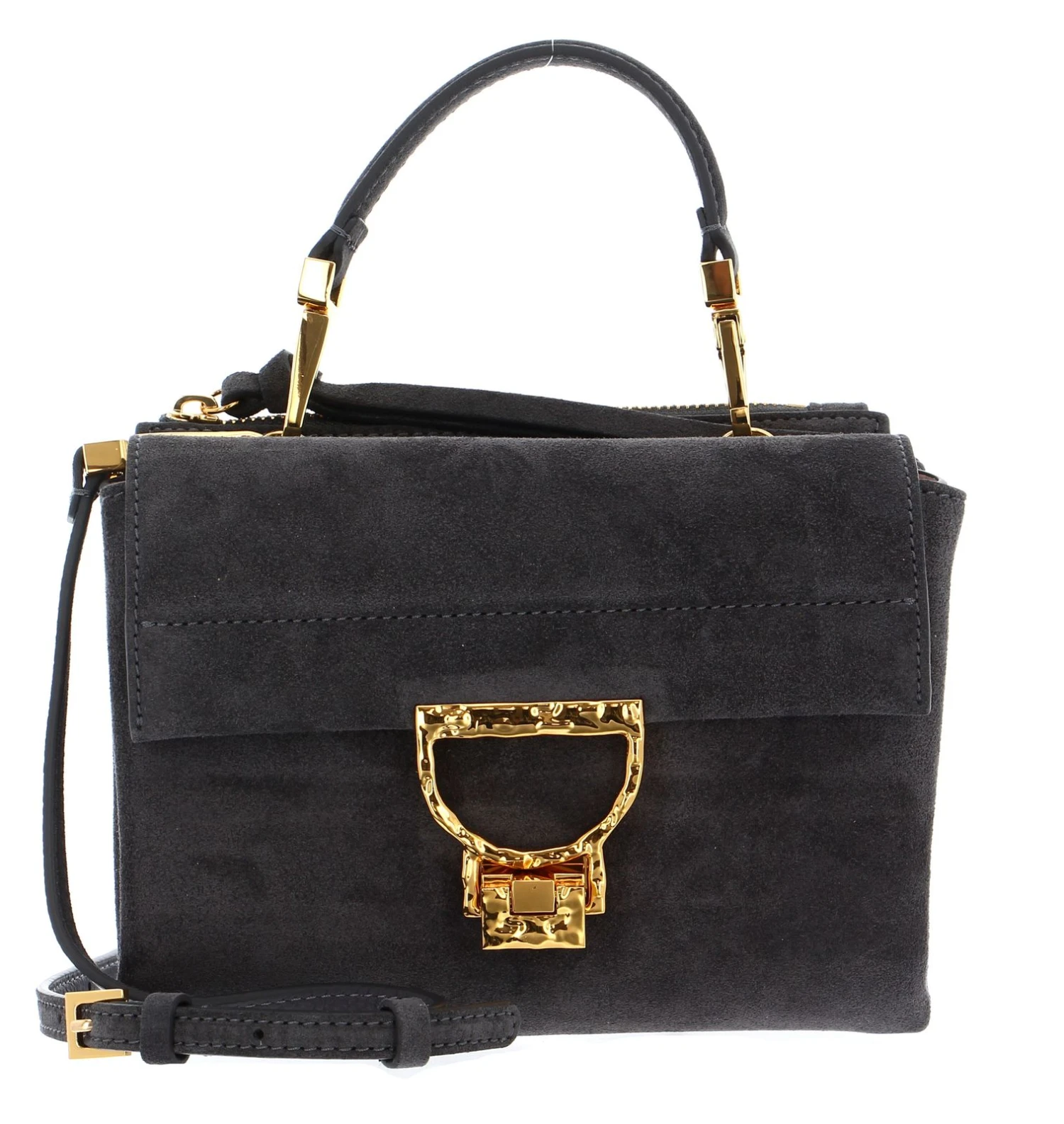 Coccinelle Arlettis Suede Droplet Handbag Ardesia 1 Coccinelle Arlettis Suede Droplet Handbag Ardesia