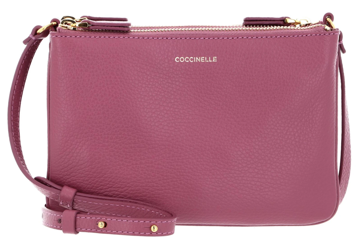 Coccinelle Trinity Mini Bag Grained Leather Pulp Pink 1 Coccinelle Trinity Mini Bag Grained Leather Pulp Pink