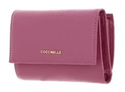 Coccinelle Metallic Soft Wallet Grainy Leather Pulp Pink