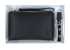 Calvin Klein CKJ SLG Giftpack Make-Up Bag With D-Ring Keyfob Black