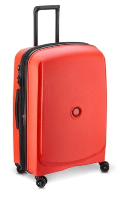 Delsey Belmont Plus Expandable 4 Double Rolls Trolley M Pale Red -Guess Verkaufsgeschäft DELSEY Trolley Belmont Plus M Red 207765 1