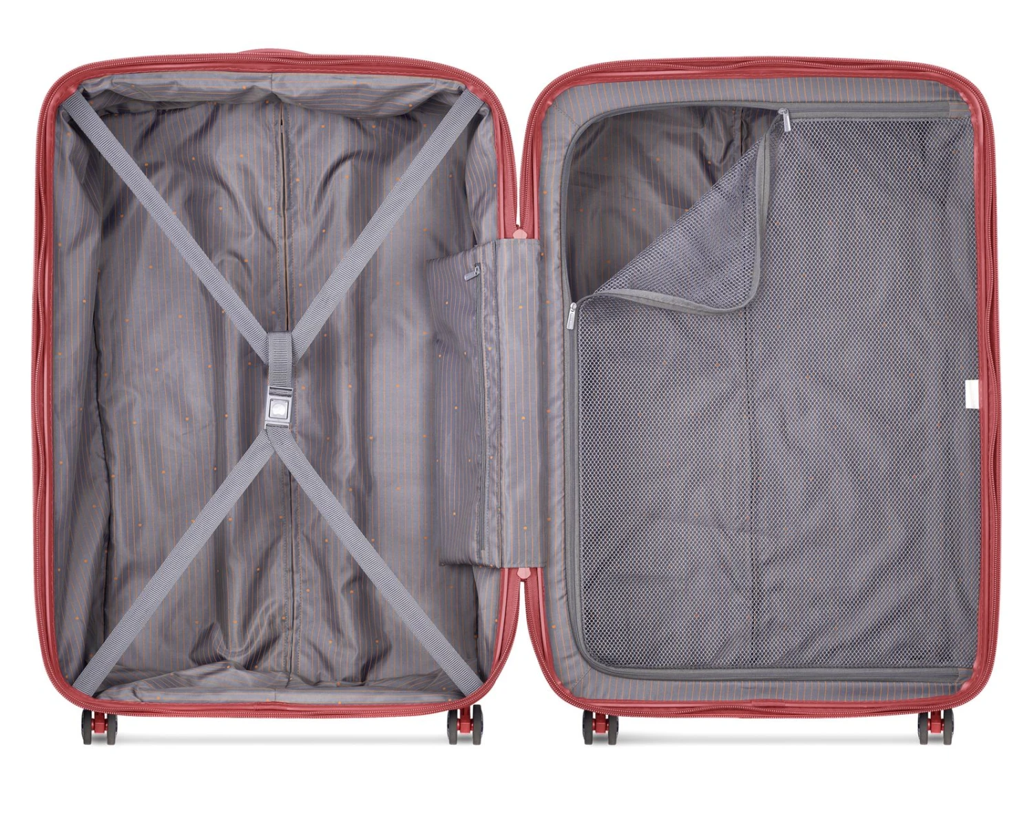 Delsey Caumartin + 4 Double Rolls Trolley 76 Red 3 Delsey Caumartin + 4 Double Rolls Trolley 76 Red – Bild 3