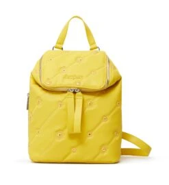 Desigual Back Ojo De Tigre Loen Mini Backpack Amarillo