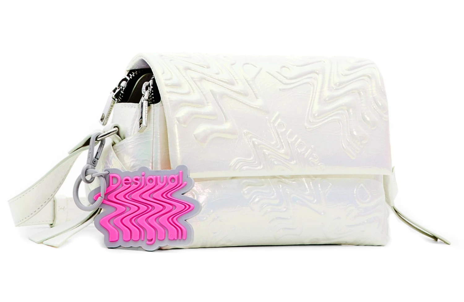 Desigual Metalover Sinaia Across Body Bag Blanc 2 Desigual Metalover Sinaia Across Body Bag Blanc – Bild 2