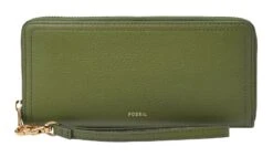 Fossil Logan RFID Zip Around Clutch Tarragon