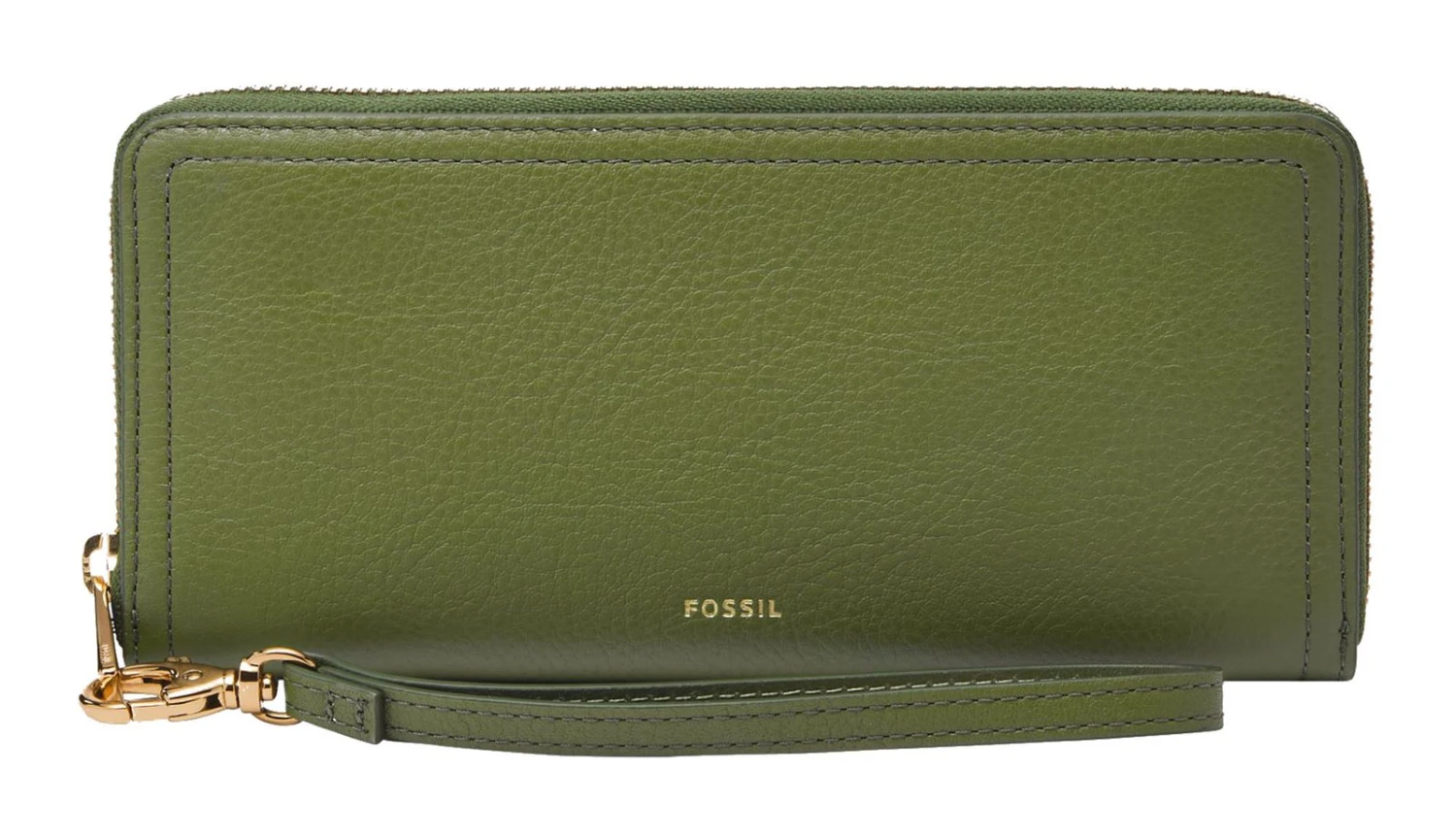 Fossil Logan RFID Zip Around Clutch Tarragon 1 Fossil Logan RFID Zip Around Clutch Tarragon