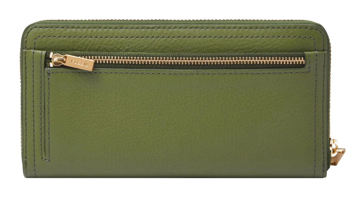 Fossil Logan RFID Zip Around Clutch Tarragon 4 Fossil Logan RFID Zip Around Clutch Tarragon – Bild 4