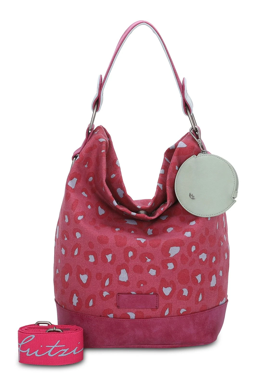 Canvas Izzy07 Olga Hobo Bag Leo Pink 1 Canvas Izzy07 Olga Hobo Bag Leo Pink