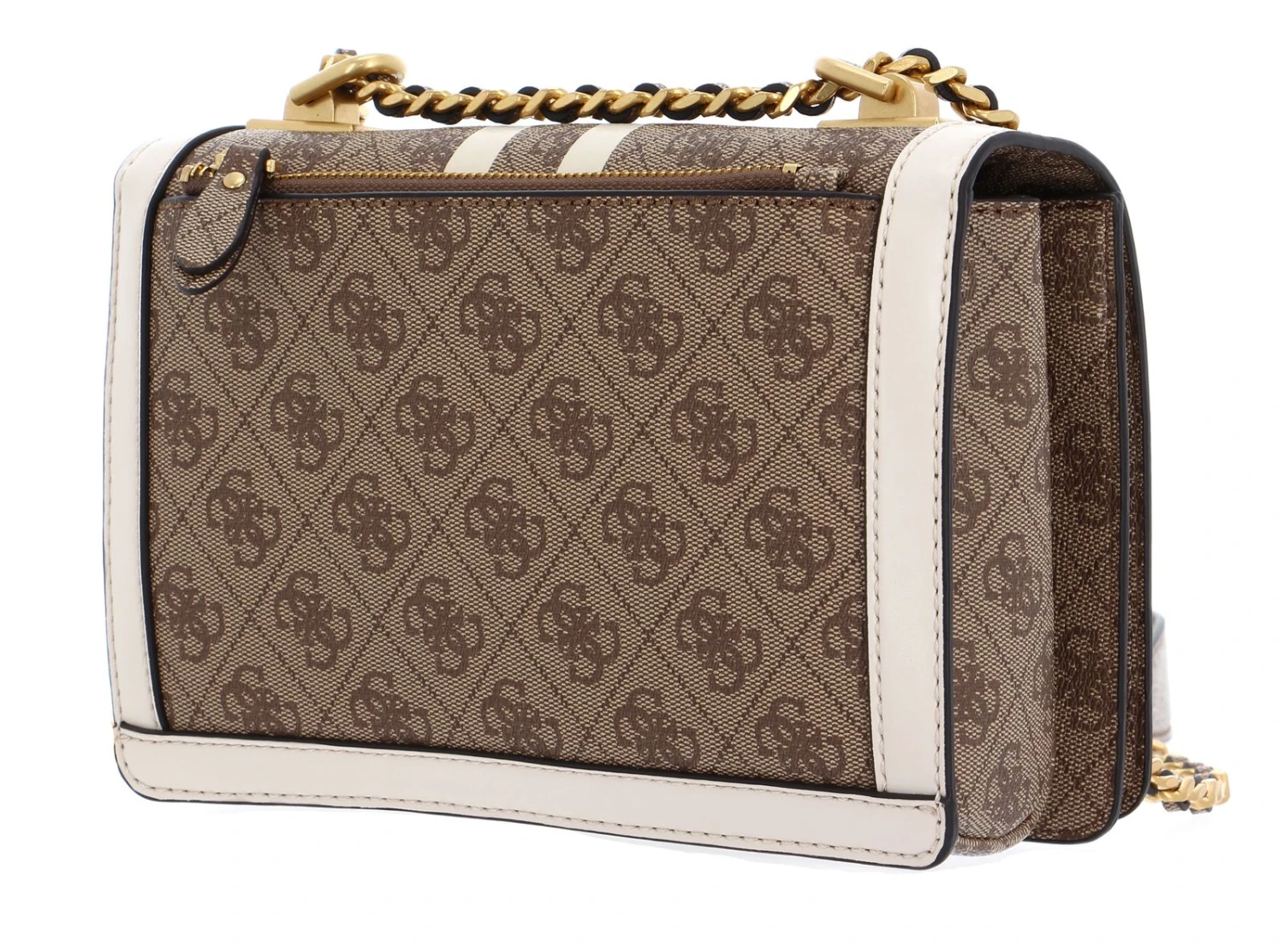 Guess Abey Flap Crossbody Bag Latte Logo 4 Guess Abey Flap Crossbody Bag Latte Logo – Bild 4