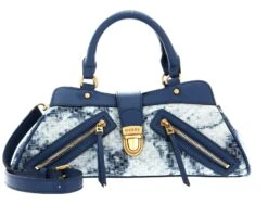 Guess Belle Vintage SML Girlfriend Satchel Denim Logo