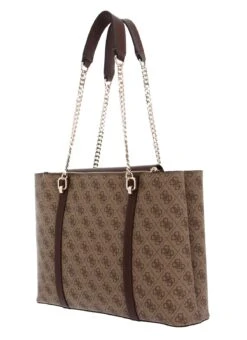 Guess Eco Craig High Socy Carryall Latte Logo / Brown -Guess Verkaufsgeschäft GUESS Eco Craig High Socy Carryall Latte Logo Brown 328031 3