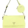 Guess Eco Gemma Top Zip Shoulder Bag Light Lime