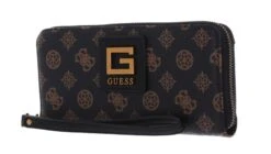 Guess Alva SLG Zip Around Wallet L Brown Logo