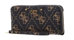 Guess Eco Brenton SLG Large Zip Around Brown Logo