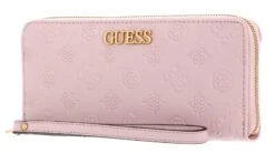 Guess Geva SLG Large Zip Around Wallet Rose Logo