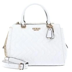 Guess Eco Mai Society Satchel White