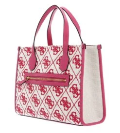 Guess Silvana 2 Compartment Tote Magenta Logo -Guess Verkaufsgeschäft GUESS Handtasche Silvana 2 Compartment Tote Magenta Logo 328351 3