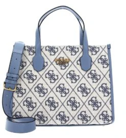 Guess Silvana 2 Compartment Tote Wisteria Logo