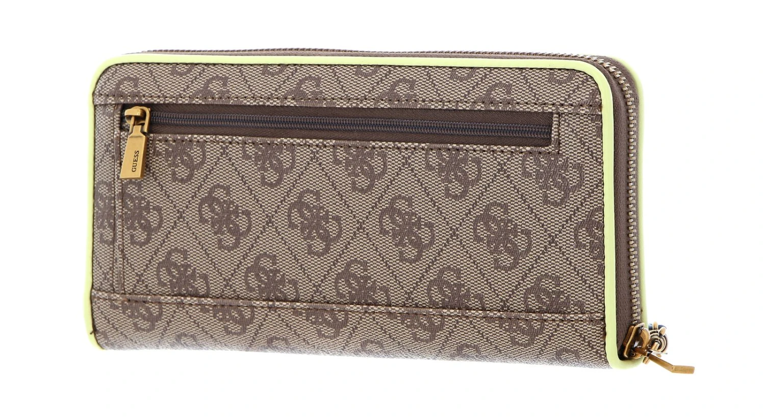 Guess Izzy SLG Large Zip Around Wallet Latte Logo / Light Lime 4 Guess Izzy SLG Large Zip Around Wallet Latte Logo / Light Lime – Bild 4