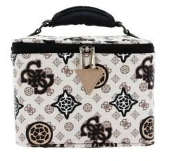 Guess House Party Beauty Case Cream Logo Multi