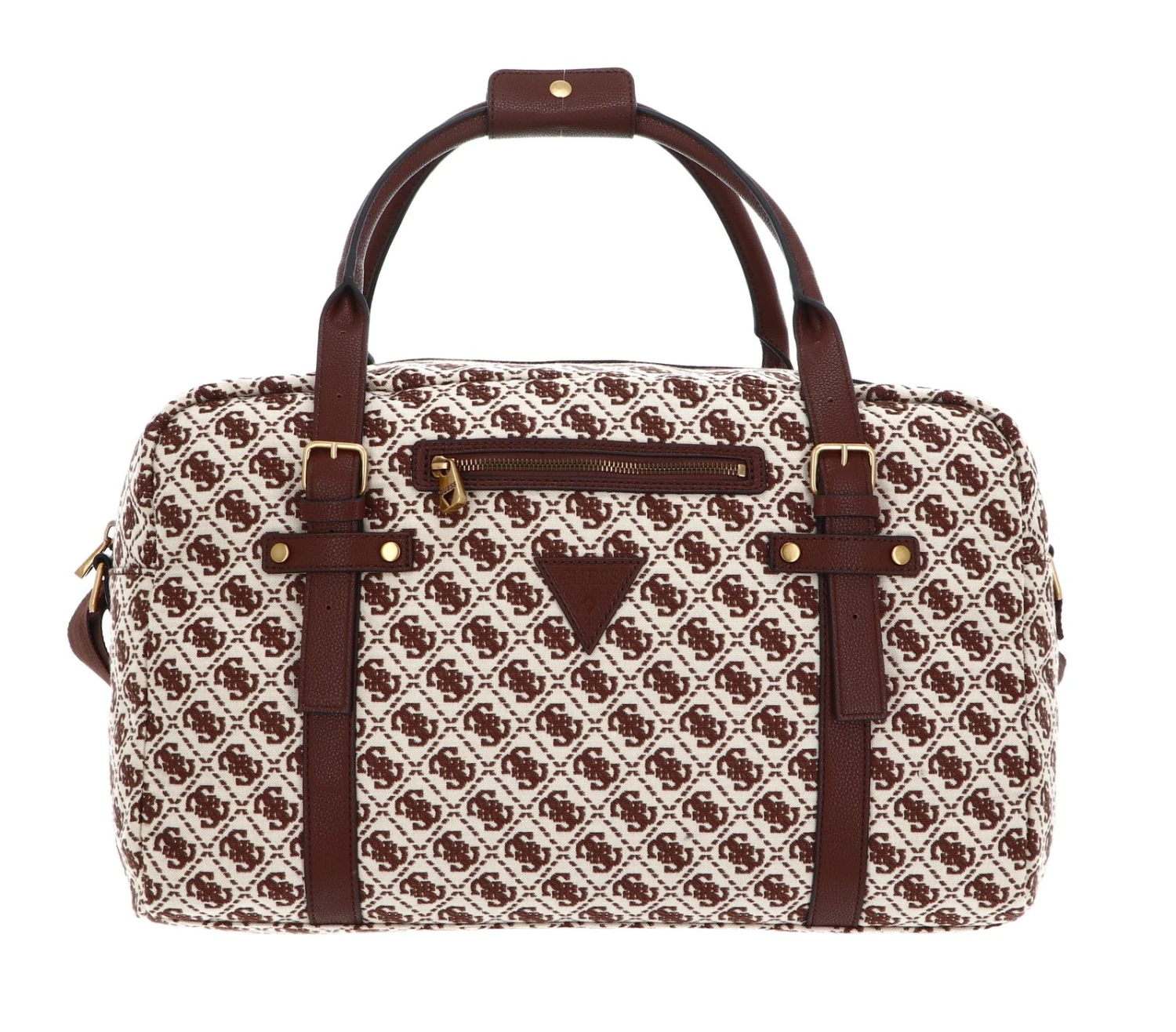 Guess Voyage Utility Duffel Bag Brown Logo 1 Guess Voyage Utility Duffel Bag Brown Logo