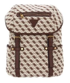 Guess Voyage Backpack Brown Logo