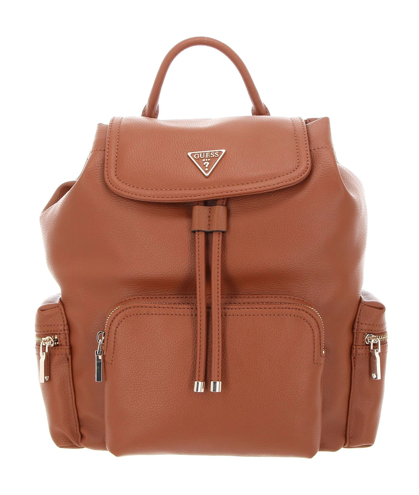 Guess Kersti Large Flap Backpack Cognac 1 Guess Kersti Large Flap Backpack Cognac