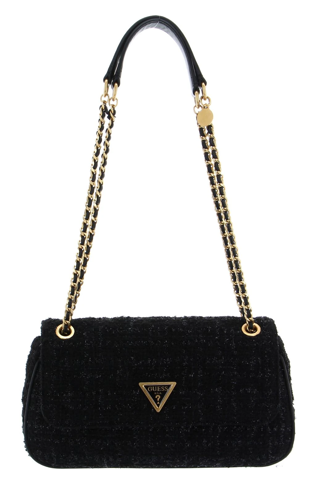 Guess Giully Convertible Crossbody Flap Black 1 Guess Giully Convertible Crossbody Flap Black