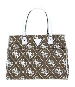 Guess Wilder Shopper Tote White Multi