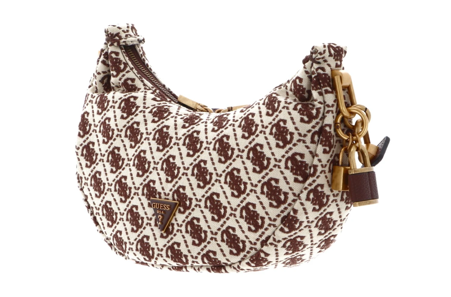 Guess Shemara Mini Hobo Bag Brown Logo 2 Guess Shemara Mini Hobo Bag Brown Logo – Bild 2