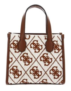 Guess Silvana Two Compartment Mini Tote Bag Saddle Logo 7 Guess Silvana Two Compartment Mini Tote Bag Saddle Logo -Guess Verkaufsgeschäft GUESS Silvana Two Compartment Mini Tote Bag Saddle Logo 323019 3