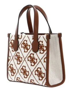 Guess Silvana Two Compartment Mini Tote Bag Saddle Logo 8 Guess Silvana Two Compartment Mini Tote Bag Saddle Logo -Guess Verkaufsgeschäft GUESS Silvana Two Compartment Mini Tote Bag Saddle Logo 323019 4