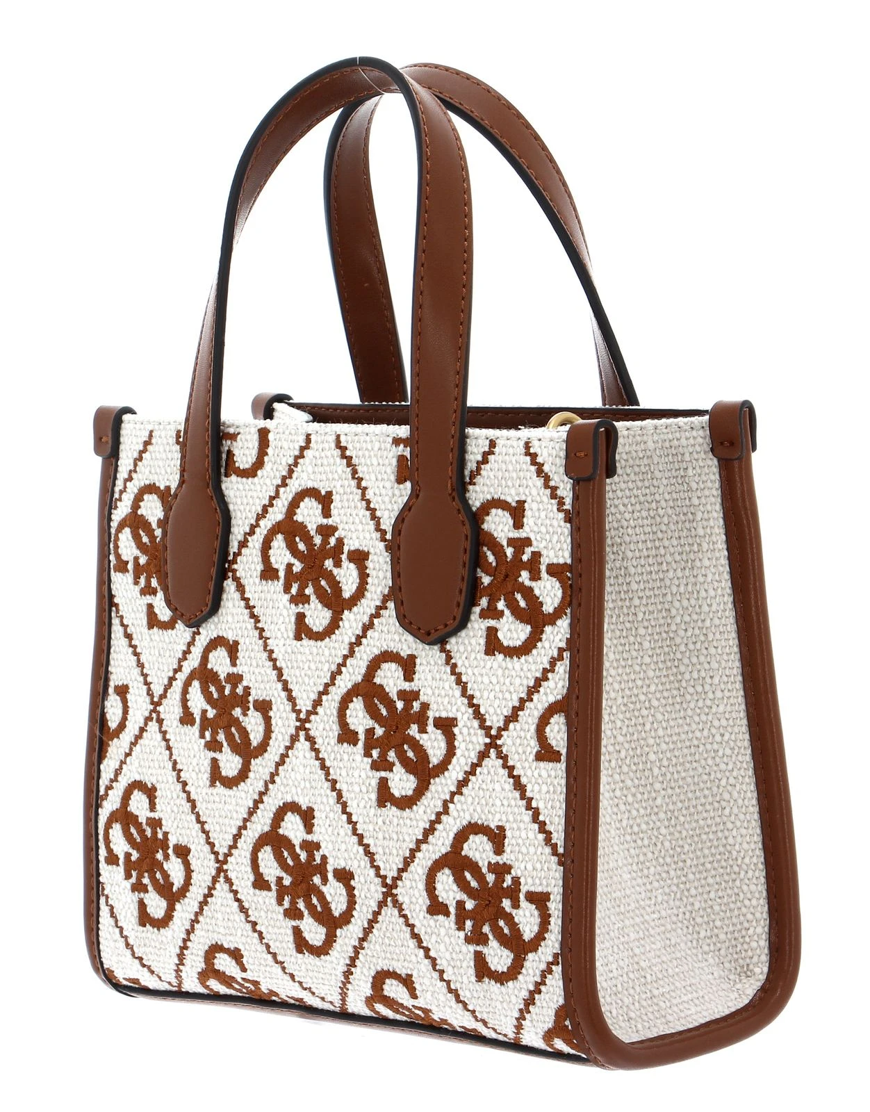 Guess Silvana Two Compartment Mini Tote Bag Saddle Logo 4 Guess Silvana Two Compartment Mini Tote Bag Saddle Logo – Bild 4