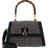 Guess Stephi Girlfriend Bamboo Flap Satchel Bag Black Logo -Guess Verkaufsgeschäft GUESS Stephi Girlfriend Bamboo Flap Satchel Bag Black Logo 324229