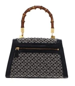 Guess Stephi Girlfriend Bamboo Flap Satchel Bag Black Logo -Guess Verkaufsgeschäft GUESS Stephi Girlfriend Bamboo Flap Satchel Bag Black Logo 324229 2
