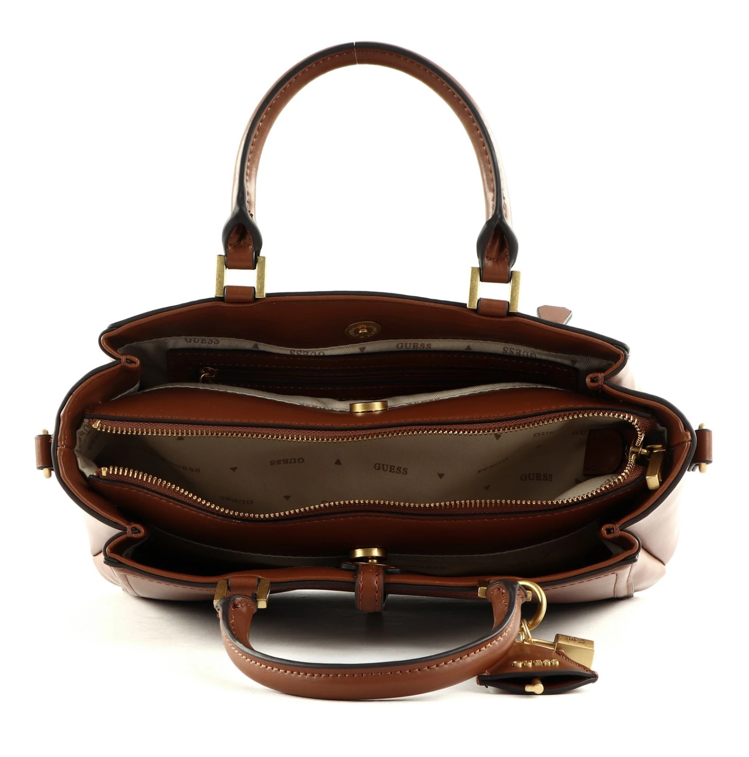 Guess James Girlfriend Satchel Bag Cognac 5 Guess James Girlfriend Satchel Bag Cognac – Bild 5