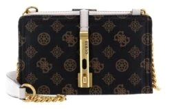 Guess James Logo Mini Girlfriend Bag Mocha Logo