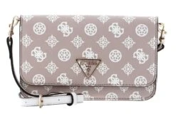 Guess Noelle Xbody Flap Organizer Rosewood Logo