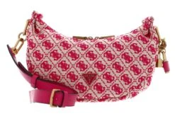 Guess Shemara Mini Hobo Bag Magenta Logo