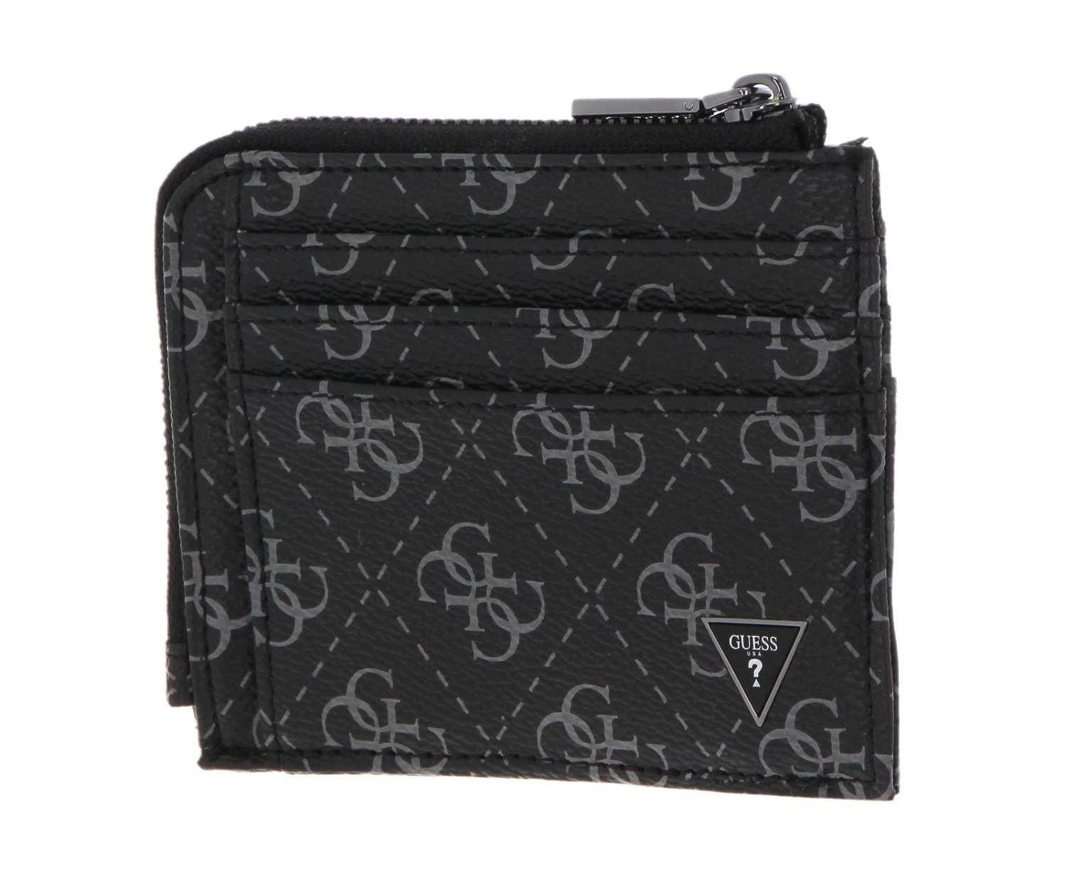 Guess Vezzola Smart Multiple Card Holder With Zip Dark Black 1 Guess Vezzola Smart Multiple Card Holder With Zip Dark Black