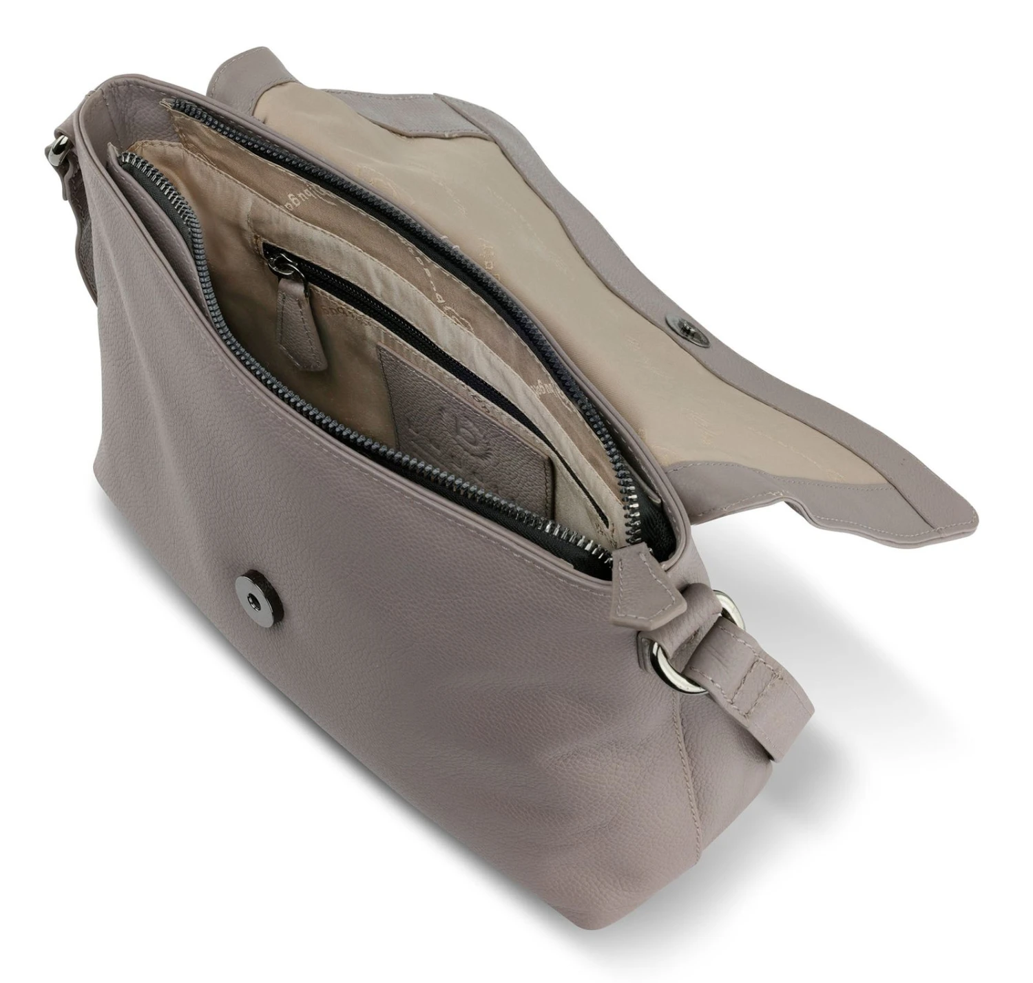 Bugatti Bella Shoulder Bag With Flap Taupe 6 Bugatti Bella Shoulder Bag With Flap Taupe – Bild 6