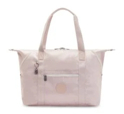 Kipling Basic Elevated Eyes Wide Open Art M Medium Tote Pink Flow Emb